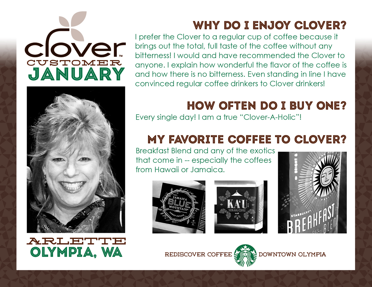 January's Clover Customer: Arlette